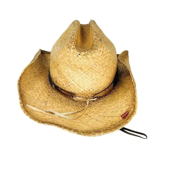 Monte Carlo Straw Raffia Bullhide Hat Co Western Rockabilly Boho Cowboy Size XL - Picture 9 of 11